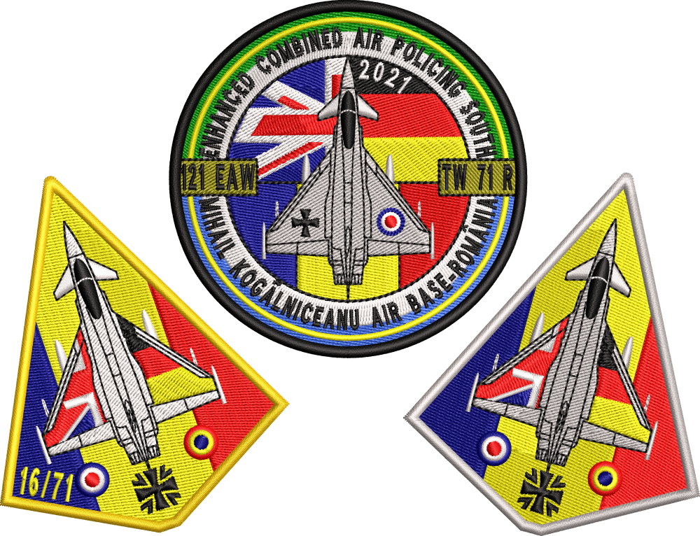 EMBLEMA F-16 EUROFIGHTER ESCADRILA 71 TYPHOON SET